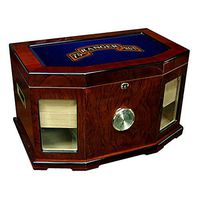 Large Premium Desktop Humidor - Glass Top -US Army 75th Ranger Regiment (Airborne), sevice Badge