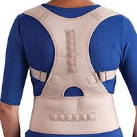 LifeShop Active Physio+ Magnetic Posture Gripping Back and Shoulder Support Brace - Nude (M)