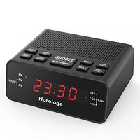 Alarm Clock Radio, Digital Alarm Clock with AM/FM Radio, Sleep Timer, Dimmer, Snooze, 0.6" Digital LED Display and Battery Backup Function