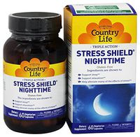 Country Life - Triple-Action Stress Shield Nighttime - 60 Vegetarian Capsules