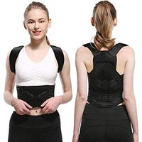 Lzour Posture Corrector, Providing Pain Relief for Neck, Back, Shoulders, Adjustable and Breathable Back Brace Improve Bad Posture for Men Women,S