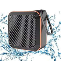 IPX7 Waterproof Speaker, Portable Bluetooth Wireless Speaker, FM Radio, TWS Stereo Pairing, 10W Bass Sound, 15H Playtime, Durable Design, Shower Beach Travel Pool Home Party Orange