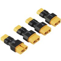 FLY RC 4 pcs Female XT60 to Male XT30 Adapter Converter for Turnigy Drone FPV Wireless Connector(Pack of 4)