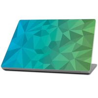 Mightyskins Skin Compatible With Microsoft Surface Laptop (2017) 13.3" - Blue Green Polygon | Protective, Durable, And Unique Vinyl Decal Wrap Cover | Easy To Apply, Remove, And Change Styles | Made In The Usa