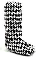 My Recovers Walking Boot Cover for Fracture Boot, Fashion Cover in Houndstooth, Tall Boot, Made in USA, Orthopedic Products Accessories (SM)