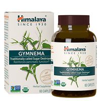 Himalaya Organic Gymnema Sylvestre, Equivalent to 8,254mg of Gymnema Sylvestre Powder, for Blood Sugar Support, 60 Caplets, 1 Month Supply