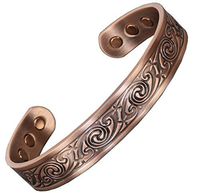 Holistic Magnets® Copper Magnetic Bracelet Men Women Arthritis Pain Relief Tendonitis Joint Wrist Healing Bracelet (SLK)-Celtic Spiral Knot (M: Wrist 6.5-7.6 inch)