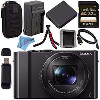 Panasonic Lumix DMC-LX10 DMC-LX10K Digital Camera + DMW-BLH7 Lithium Ion Battery + Charger + Sony 32GB SDHC Card + Case + Flexible Tripod + HDMI Cable + Memory Card Wallet + Fibercloth Bundle