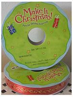 4 Rolls Merry Christmas Wrapping Ribbon Total of 60 Feet 3/8" Wide