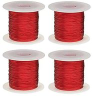 Remington Industries 24SNSP 24 AWG Magnet Wire, Enameled Copper Wire, 1.0 lb, 0.0221" Diameter, 803' Length, Red (Fоur Расk)