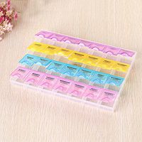 Ywoow Pill Storage, 7 Day Pill Box Medicine Tablet Dispenser Organizer Weekly Storage Case for AM PM,One Week Pillbox Large