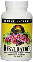 Source Naturals Resveratrol 80mg, 120 Tablets