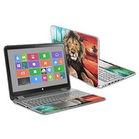 MightySkins Skin Compatible with HP Envy x360 15.6" - Split Lion | Protective, Durable, and Unique Vinyl Decal wrap Cover | Easy to Apply, Remove, and Change Styles | Made in The USA