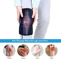 Heated Knee Pad, 1pc USB Charging Adjustable Heating Knee Brace with 3 Heat-Settings, Fast-Heating for Home Thermal Therapy Injury Recovery and Outdoor Sports Black