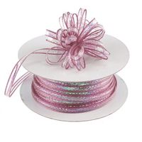 Ben Collection 1/8" X 50 Yards Iridescent Pull String Bows Ribbon (Mauve)
