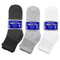 Diabetic Cotton Ankle Socks Health Circulatory Physicians Approved Mens Womens Black 3,6,12 Pack