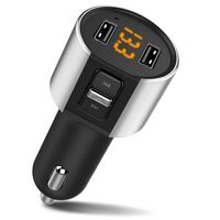 Bluetooth FM Transmitter for Car, Doosl Wireless Bluetooth Car Adapter/Car Charger Dual Port - Bluetooth Car Kit Supports Hands-Free Call, Hi-Fi Music, USB Drive, Voice Prompts