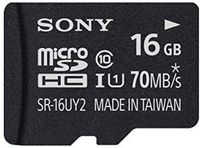 Sony 16GB Class 10 UHS-1 Micro SDHC up to 70MB/s Memory Card (SR16UY2A/TQ)[NEWEST VERSION]