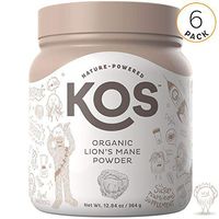 KOS Organic Lion's Mane Powder - Memory Improving Nootropic Lion's Mane Powder - Promotes Immunity, Cerbral & Nerve Health - USDA Organic Plant Based Ingredient, Case Pack (6)