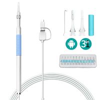 Amiley USB Android Ear Cleaning endoscope, HD 720P 3 In 1 Android USB Ear Cleaning endoscope Visual earpick Camera Ear Clear Tool (Blue)