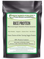 Rice Protein - Whole Grain Organic Brown Rice Protein Concentrate - 80% Protein, 5 kg