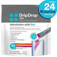 DripDrop ORS – Patented Electrolyte Powder for Dehydration Relief Fast - For Workout, Hangover, Illness, Sweating & Travel Recovery - Watermelon, Berry, Lemon Variety Pack - 24 x 16oz Servings