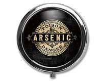 Arsenic Vintage Style Pill Box Case Pillbox Holder Trinket Stash Box Arsenic Vintage Style Medicine Vitamin Pill Organizer Case