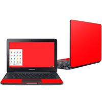 Mightyskins Skin Compatible with Samsung Chromebook 3 11.6" - Solid Red | Protective, Durable, and Unique Vinyl Decal Wrap Cover | Easy to Apply, Remove, and Change Styles | Made in The USA