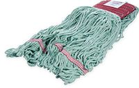 Carlisle 369484B09 Looped-End Premium Mop Head With Red Band, Large, Green