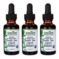 Swanson Green Tea Liquid Extract (Alcohol- & Sugar-Free) 1 fl Ounce (29.6 ml) Liquid (3 Pack)