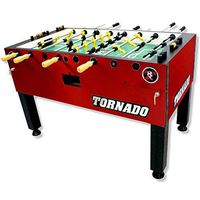 Tornado Tournament 3000 Foosball Table - Made in The USA - Commercial Tournament Quality for The Home - Made by Valley Dynamo - Incredible Table Soccer Game (3 Man Goalie, Red)