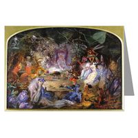 Twelve Vintage Note Cards of This John Anster Fitzgerald, Original Sketch -Fairy's Banque- Painting