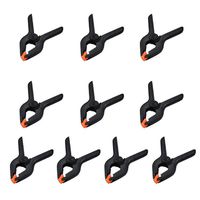 10 Pieces 2.56 Inch Small Photography Backdrop Clips Photography A Clips Woodworking Clamp Photography Backdrop Support Spring Clamp for Muslin Canvas Paper Photo Studio Backdrops Background, Black