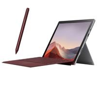 Microsoft Surface Pro 7 2 in 1 Touchscreen PC Tablet 12.3" 2736x1824, 10th Gen i5, 8GB RAM, 128GB SSD, 4 Core up to 3.70 GHz, USB-C, Backlit, Webcam, Win 10 w/Burgundy Type Cover and Surface Pen