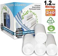 Small Trash Bags CCLINERS 1.2 Gallon Small Garbage Bags Mini Bathroom Gallon Trash Bags Plastic Wastebasket Trash Can Liners for Home and Kitchen Office Bins, 240 Count