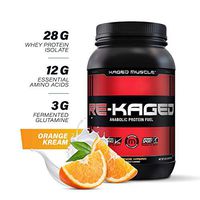 Post Workout Protein Powder, RE-KAGED Whey Protein Powder, Great Tasting Protein Shake with Whey Protein Isolate for Fast Post Workout Recovery with Complete BCAAs & EAAs, Orange Kream