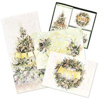 Punch Studio Card Trio Set, Winter Greens (45386)