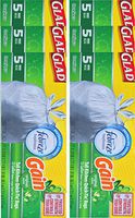 Glad Febreze Scented Tall Kitchen Quick Tie Bags Odor Shield Trusted Strength & Controlled Odors (6, Original Scent)