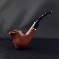 6.1'' Carved Wooden Smoking Pipe. Worldwide Shipping.