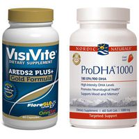 VisiVite AREDS2 Gold Plus+/Nordic Naturals ProDHA 1000 Combo Pack