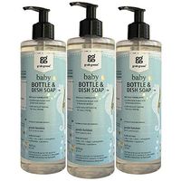 Grab Green Natural Baby Bottle & Dish Soap, Gentle Bamboo Fragrance—with Essential Oils, 16 fl oz (3 Pack), Plant-Based & Biodegradable
