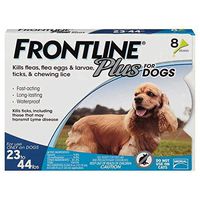 Frontline Plus for Medium Dog (23-44 pounds) Flea and Tick Treatment, 8 Doses