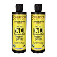 Swanson 100% Pure Mct Oil Pharmaceutical Grade 16 fl Ounce (1 pt) (473 ml) Liquid (2 Pack)