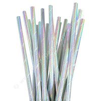 Illume Partyware Iridescent and Pastel Straws, Disposable, 25 Count, 19.5 cm for Birthday Party, Kids Party, Unicorn Party