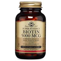 Biotin, 5000 mcg, 50 V Caps by Solgar (Pack of 4)