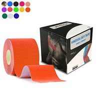 Kinesiology Theraeputic Tape Physio for Athletic Sports Recovery Pain Relieve Strong Adhesion Waterproof Original Cotton Uncut 2 Inch x 16.4 Feet (Orange)
