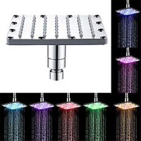Xisheep Easter Day Home Décor ， Hand Shower Colorful Head Bathroom 7 Colors Changing LED Shower Faucet Water Glow Light Bathroom Products - Silver