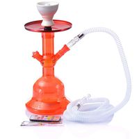 Arabian Perfect Imagination Series 017:Hookah Set with Hoses, Silicone Hookah Bowl Silk Hookah Tongs Magical LED Light Glass Tobacco 1 Hose Bowl Set,B