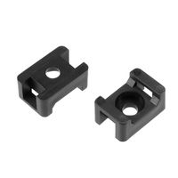 uxcell Cable Tie Mount Base Saddle Type Wire Holder Nylon 5.2mm Hole Width Black 100Pcs