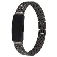 Rocketed Compatible with Fitbit Inspire HR Bands,Women Men Inspire HR Bands Large Small,Premium Metal Straps Bracelet Wristbands with Diamond Accessories Compatible for Fitbit Inspire Watch Bands